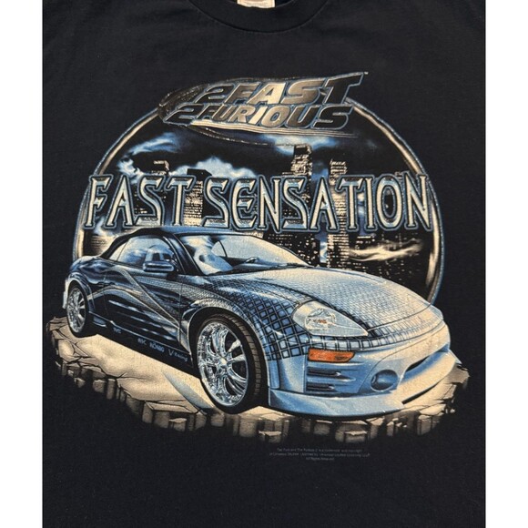 Vintage 2 Fast 2 Furious Fast Sensation Navy Movie Promo T-Shirt: Large - Picture 2 of 5